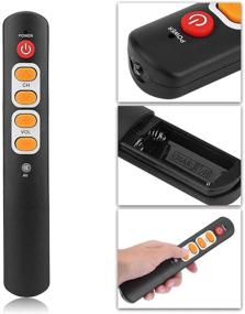 img 1 attached to 📱 Universal Remote Control with Large Buttons, 6-Key Smart Controller for TV STB DVD DVB HiFi VCR (Orange) – Simplified for Better SEO