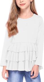 img 4 attached to 👚 Arshiner Clothing Boutique Girls' Casual Tee Shirts and Tops - Tees & Blouses