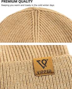 img 3 attached to 🧢 VIPPER Unisex Winter Knit Beanie Hat - Warm Skull Cap for Men and Women - Cuffed Stylish Stocking Hat