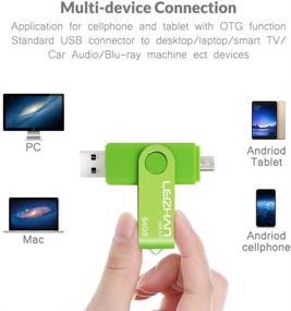 img 2 attached to 📸 Телефон Picture Stick 128GB: OTG USB Flash Drive для Android USB 3.0 Photostick - Совместим с Samsung Galaxy S7/S6/S5/S4/S3/Note5/4/3, Зеленый - Обзор и Покупка