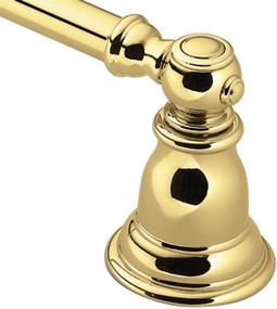 img 2 attached to 🛁 Moen Kingsley Collection 24-Inch Bathroom Single Towel Bar in Polished Brass - YB5424PB