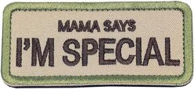 img 4 attached to 🤩 Ehope Mama Says I'm Special Patch: Funny Embroidered Military Patches with Hook and Loop Fastener - 3.54" x 1.57" (Multitan)
