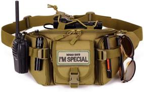 img 1 attached to 🤩 Ehope Mama Says I'm Special Patch: Funny Embroidered Military Patches with Hook and Loop Fastener - 3.54" x 1.57" (Multitan)