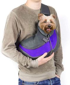 img 3 attached to 🐾 JANKS Pet Sling Carrier: Hands-Free, Reversible Comfort for Small Dogs and Cats under 6lb