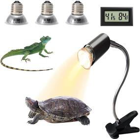 img 4 attached to 🔆 Rotatable Reptile Heat Lamp with UVA/UVB, Basking Lamp for Turtle Aquarium Tank, Suitable for Lizards, Snakes, Frogs, and Aquatic Plants – Includes 3 Heat Bulbs & 1 TM (E27,110V)