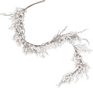 6 feet white berry artificial christmas garland: festive holiday decoration with lifelike appeal logo