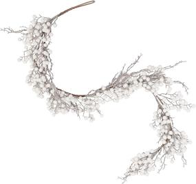 img 4 attached to 6 Feet White Berry Artificial Christmas Garland: Festive Holiday Decoration with Lifelike Appeal