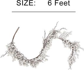 img 2 attached to 6 Feet White Berry Artificial Christmas Garland: Festive Holiday Decoration with Lifelike Appeal