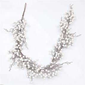 img 3 attached to 6 Feet White Berry Artificial Christmas Garland: Festive Holiday Decoration with Lifelike Appeal