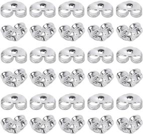 img 4 attached to 💎 SANNIX 30pcs/15 Pairs 925 Sterling Silver Earring Backs Replacement Locking System for Enhanced Ear Security