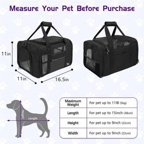 img 3 attached to 🐱 Ashley River Soft-Sided Pet Travel Carrier - Airline Approved Cat Carriers & Dog Carrier in Grey, Pink, Black, Blue, and Navy