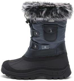 img 3 attached to DREAM PAIRS Insulated Waterproof 🌨️ Snow Boots for Boys and Girls