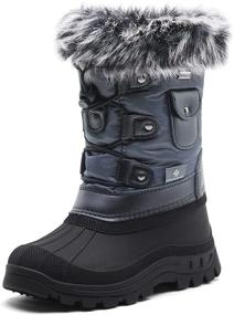 img 4 attached to DREAM PAIRS Insulated Waterproof 🌨️ Snow Boots for Boys and Girls