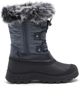 img 2 attached to DREAM PAIRS Insulated Waterproof 🌨️ Snow Boots for Boys and Girls