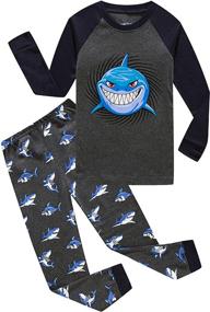 img 4 attached to Shark Sleeve Pajamas Cotton Sleepwear