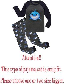 img 3 attached to Shark Sleeve Pajamas Cotton Sleepwear