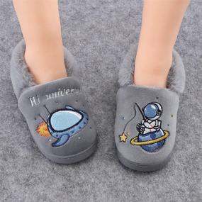 img 2 attached to 🏠 Durable Toddler Slippers Boys' Shoes: Fun Cartoon House Design for Extra Comfort