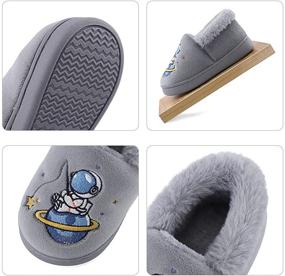 img 1 attached to 🏠 Durable Toddler Slippers Boys' Shoes: Fun Cartoon House Design for Extra Comfort