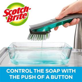 img 3 attached to Scotch-Brite Advanced Soap Control Dishwand Brush: Leak-Free, Antibacterial, Long Lasting, and Reusable - Guaranteed Efficiency!