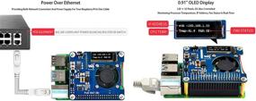 img 2 attached to 🎩 ПО ПРОПУСКУ (B) для Raspberry Pi 4B/3B+: Питание по Ethernet с 0.91" ОЛЕД дисплеем - поддерживает 802.3af PoE сеть. Требуется 802.3af оборудование для подачи питания.