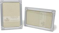 🖼️ set of 2, 3.5x5 silver photo frames - matte metal, small picture frames with glass front - fancy traditional design - bulk decorative frames логотип