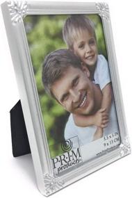 img 2 attached to 🖼️ Set of 2, 3.5x5 Silver Photo Frames - Matte Metal, Small Picture Frames with Glass Front - Fancy Traditional Design - Bulk Decorative Frames