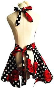 img 3 attached to 👗 Stylish Plus Size Aprons for Women: Retro Vintage Kitchen Cooking Aprons
