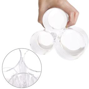 img 3 attached to 🧼 Cotton Swab and Ball Organizer Set: All-in-One Holder, Dispenser, and Storage Apothecary Jar for Bathroom