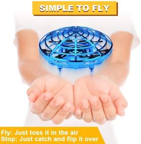 img 3 attached to XINHOME Hand Operated Drone for Kids and Adults - Easy Hands Free Mini Drones for Kids, Indoor Flying Ball Drone Toys - Perfect Gift for Boys and Girls (Blue)