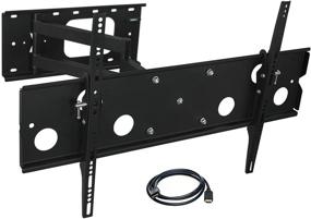 img 3 attached to 📺 Mount-It! Low-Profile Full Motion Corner TV Wall Mount - Slim Articulating Design For 50-80 Inch TVs, 175 Lbs Capacity