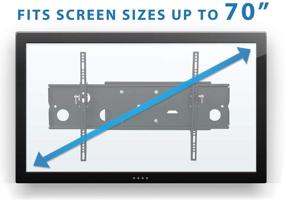 img 1 attached to 📺 Mount-It! Low-Profile Full Motion Corner TV Wall Mount - Slim Articulating Design For 50-80 Inch TVs, 175 Lbs Capacity