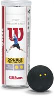 wilson staff squash balls 3 pack logo