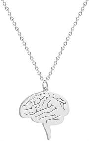 img 3 attached to 💡 Stylish BELUCKIN Anatomical Human Brain Pendant Necklace - Perfect Medical Student Gift