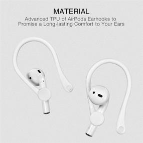 img 1 attached to 🎧 Белые крючки для Apple AirPods ICARERSPACE для AirPods 1, 2 и Pro - оптимизированные для бега, бега, велосипеда, тренажерного зала