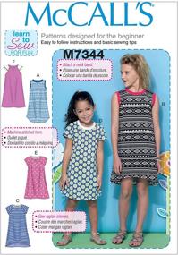 img 2 attached to 👗 McCall's Patterns M7344 Girls' Raglan Sleeve Knit Dresses, Size CCE (3-4-5-6)