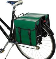 bikybag waterproof bicycle double panniers (green) logo