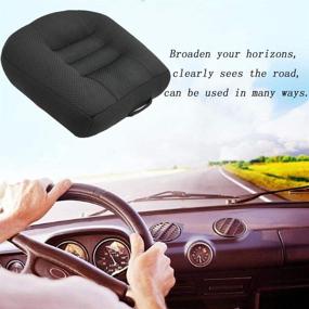 img 3 attached to Portable Car Booster Seat Cushion: Ergonomic Posture Support and Height Boost for Drivers, Office, and Home Use - Black