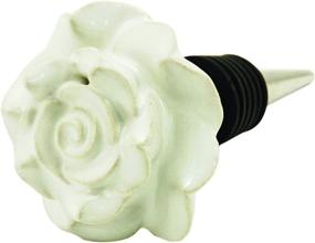 img 2 attached to Delicate and Elegant Twine Country Cottage Ceramic Rose Stoppers in Silver