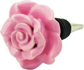 img 3 attached to Delicate and Elegant Twine Country Cottage Ceramic Rose Stoppers in Silver