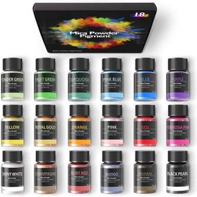 img 4 attached to 🎨 Vibrant Mica Powder Set: 18 Shades of Cosmetic Grade Pigment for Epoxy Resin, Soap Making, Lip Gloss, Nail Polish, Candle Making & More!