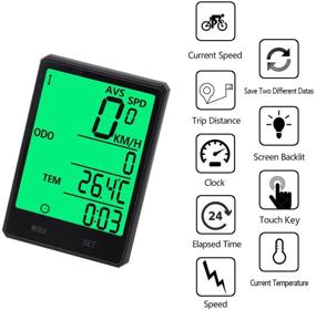 img 3 attached to 🚴 Ys-606c Wireless Bike Computer: Large LCD Speedometer & Odometer with Waterproof Extra Large Backlight Display for Cycling (Black)