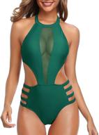 tempt me women's swimsuit halter monokini: clothing for stylish swimsuits & cover ups logo