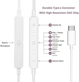 img 2 attached to 🎧 Наушники HiFi USB C: Совместимые с Galaxy S21 5G наушники с ЦАП, шумоподавлением и микрофоном - Улучшите звук на Samsung S21 FE, Tab S7, OnePlus 8T и iPad Pro.