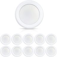 ecoeler 10 pack 6 inch led disk light for home: enhanced lighting, energy efficiency, easy installation logo
