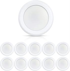 img 4 attached to ECOELER 10 Pack 6 Inch LED Disk Light for Home: Enhanced Lighting, Energy Efficiency, Easy Installation