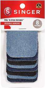 img 4 attached to 🧵 SINGER 00378 Peel N Stick Reusable Patches - Assorted Denim - 8-Count