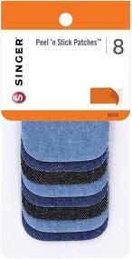 img 3 attached to 🧵 SINGER 00378 Peel N Stick Reusable Patches - Assorted Denim - 8-Count