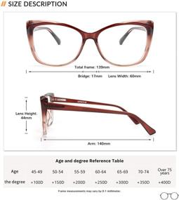 img 3 attached to 😎 Gaoye Bifocal Cat Eye Reading Glasses for Women: Blue Light Blocking, Computer Spring Hinge, Anti-UV Eyewear