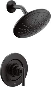 img 1 attached to 🚿 Moen T3002EPBL Gibson Rainshower Trim - Modern Shower Only, Eco-Performance, Matte Black, Requires 8-Inch Pressure Balancing Valve