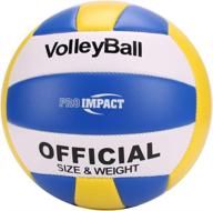 🏐 pro impact official size 5 waterproof volleyball: perfect for beginners/professionals indoor, outdoor, beach play, game, training - durable & available in various colors логотип